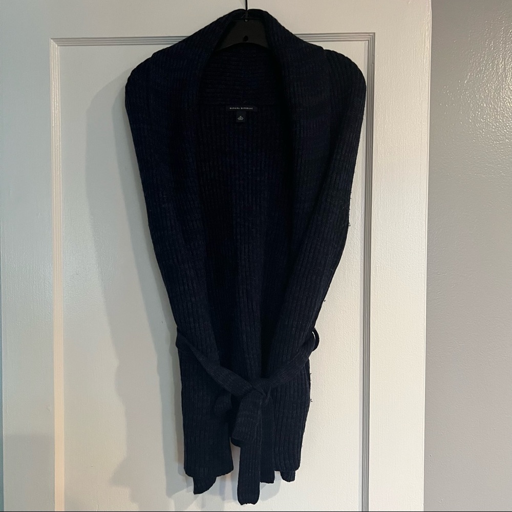 Banana Republic Navy Wool Sweater Vest, M